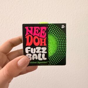Needoh Fuzz Ball - Green Velvet Squeeze Toy